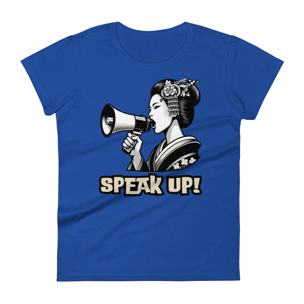Speak Up, Kawai, Geisha girl, LGBTQ, Unisex gay pride, Against Bullying Tee, Protest shirt, Human Rights, Advocacy Top, Women's short sleeve t-shirt