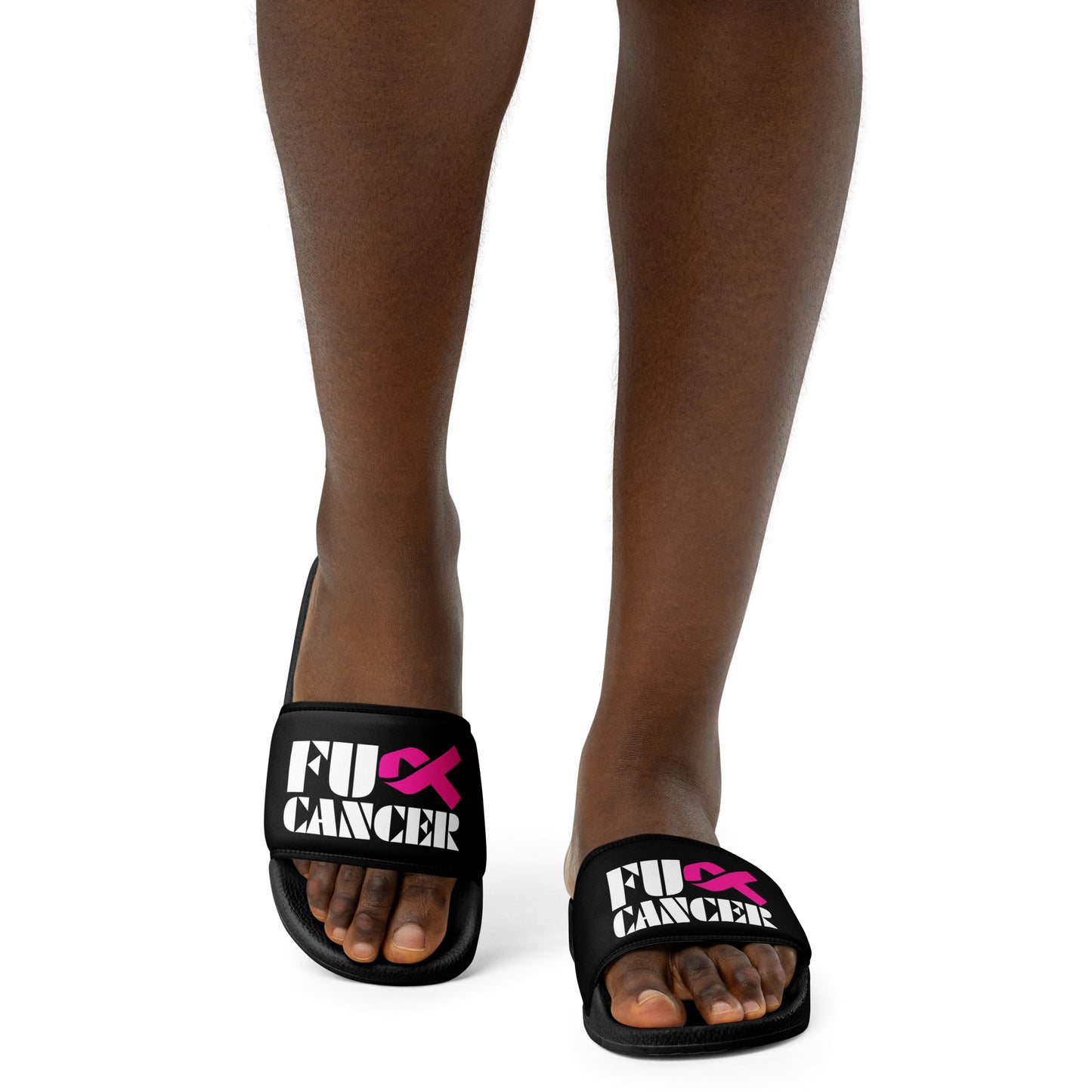 Fuck Cancer, Slippers, Sandals, Black, Women's slides