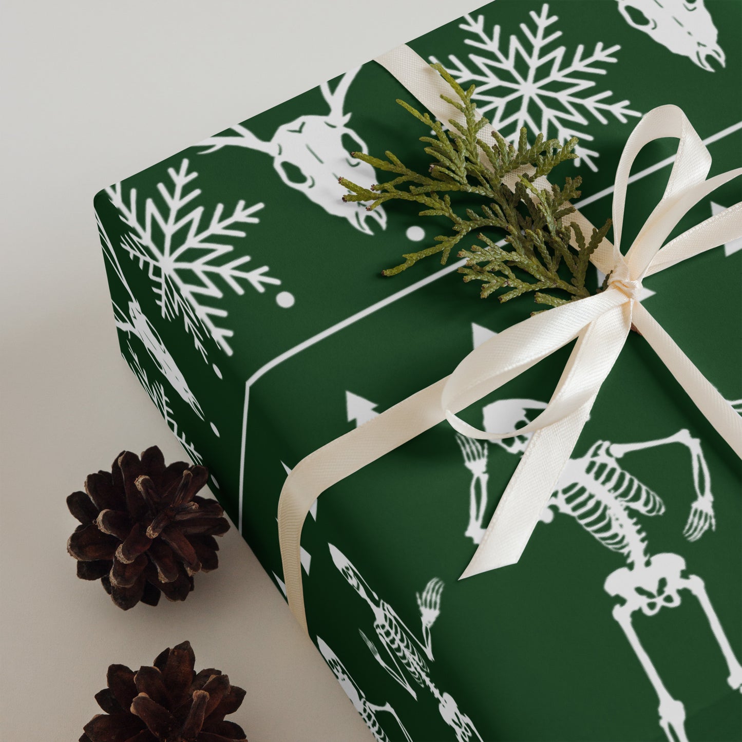 Christmas Skull Wrapping paper sheets