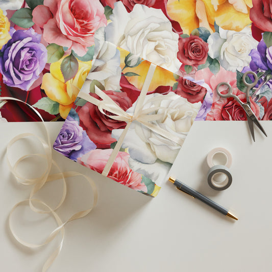 Rose Wrapping paper sheets